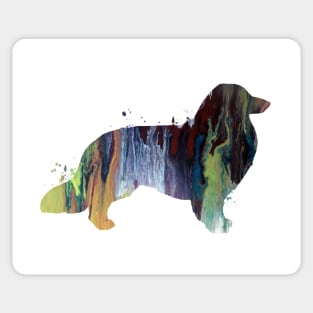 Longhaired dachshund Sticker